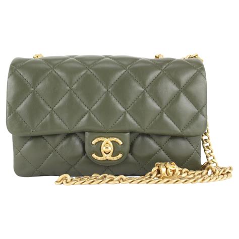 olive green chanel purse|chanel lambskin bag.